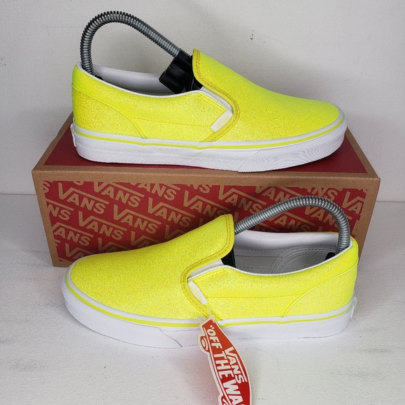 yellow glitter vans